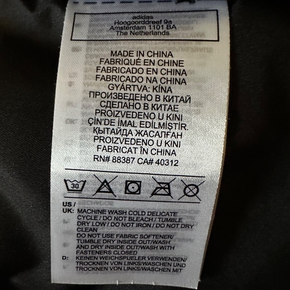 Adidas Long Athletic Team Stadium Soccer Winter Coat Jacket Black Unisex Small - Picture 15 of 15